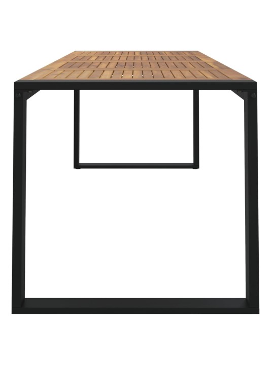 Dārza galds ar u-formas kājām, 200x90x75 cm, akācijas masīvkoks