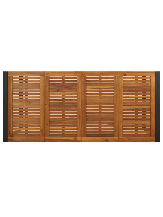 Dārza galds ar u-formas kājām, 200x90x75 cm, akācijas masīvkoks