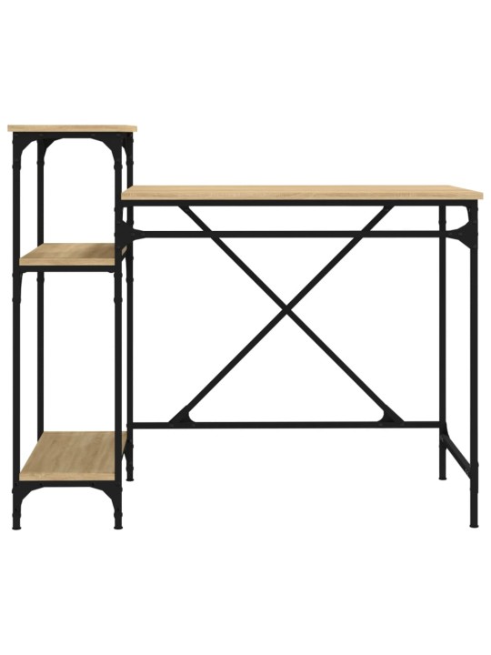 Rakstāmgalds ar plauktiem, 105x50x90 cm, inženierijas koks