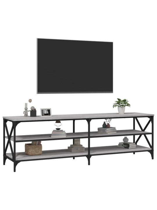 Tv skapītis, pelēka ozolkoka, 160x40x50 cm, inženierijas koks