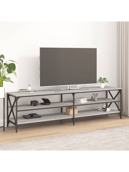 Tv skapītis, 180x40x50 cm, inženierijas koks, pelēks