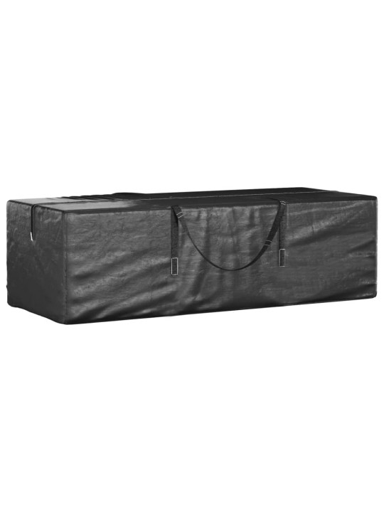 Dārza spilvenu somas, 2 gab., 135x40x55 cm, PE, melnas