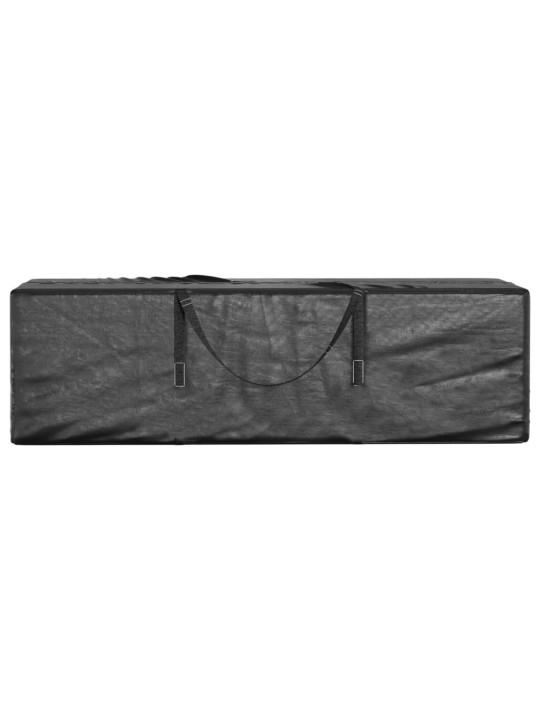 Dārza spilvenu somas, 2 gab., 135x40x55 cm, PE, melnas