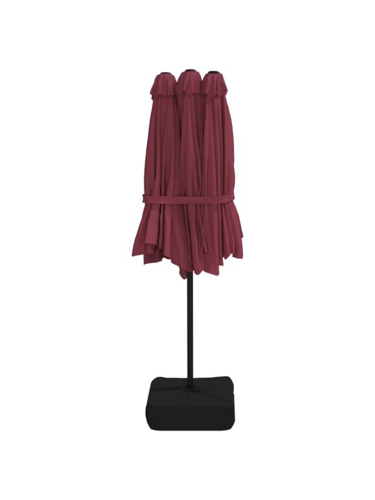Saulessargs ar 2 jumtiņiem, 449x245 cm, sarkans