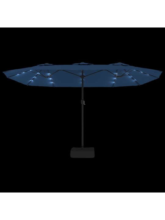 Saulessargs ar 2 jumtiņiem un led, zils, 449x245 cm