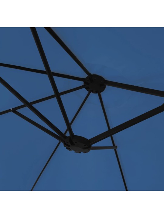 Saulessargs ar 2 jumtiņiem un led, zils, 449x245 cm