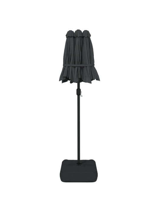 Saulessargs ar 2 jumtiņiem un led, 316x240 cm, antracītpelēks