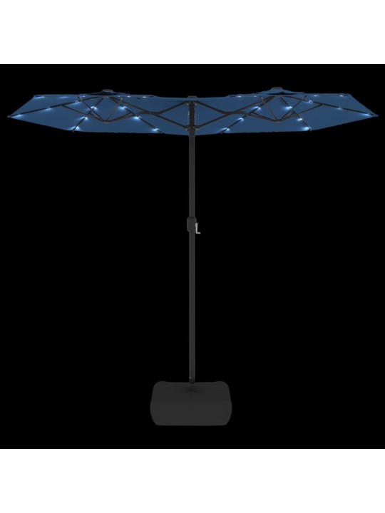 Saulessargs ar 2 jumtiņiem un led, zils, 316x240 cm