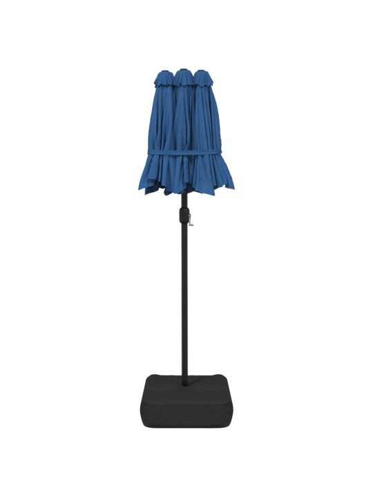 Saulessargs ar 2 jumtiņiem un led, zils, 316x240 cm