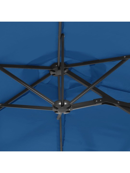 Saulessargs ar 2 jumtiņiem un led, zils, 316x240 cm