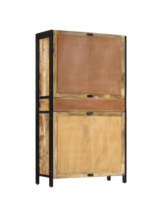 augstais skapītis, 100x40x175 cm, neapstrādāts mango masīvkoks