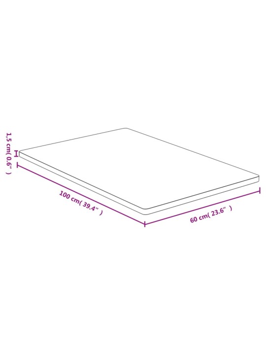 Galda virsma, 60x100x1,5 cm, bambuss