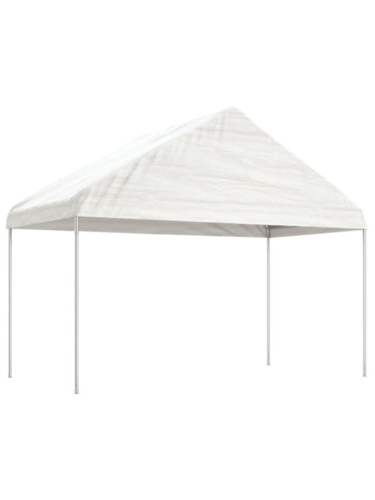 Nojume ar jumtu, balta, 8,92x4,08x3,22 m, polietilēns