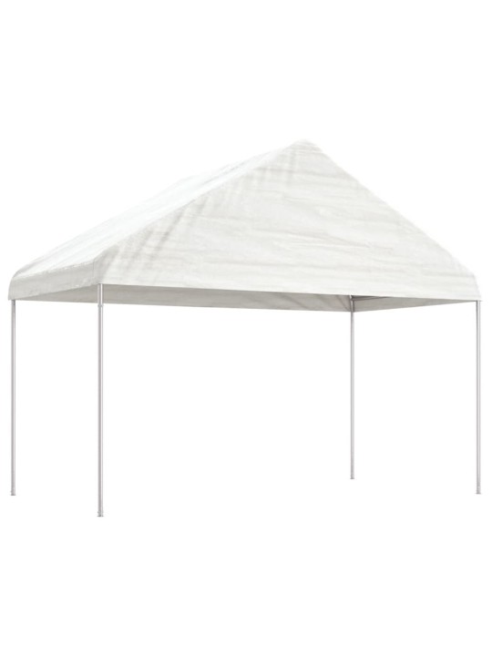 Nojume ar jumtu, balta, 13,38x4,08x3,22 m, polietilēns