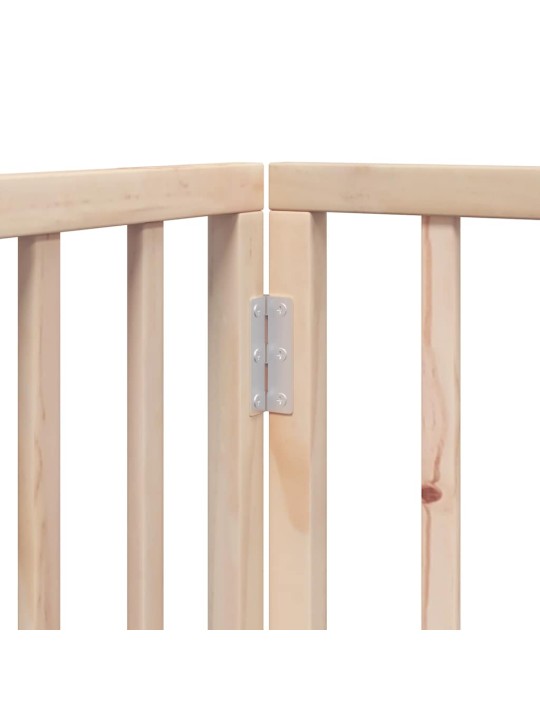 Suņu vārti ar durvīm, salokāmi, 15 paneļi, 750 cm, papeles koks