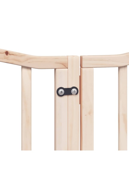 Suņu vārti ar durvīm, salokāmi, 15 paneļi, 750 cm, papeles koks