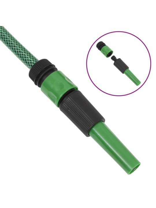 Dārza šļūtene ar savienojumiem, zaļa, 0,75", 10 m, PVC