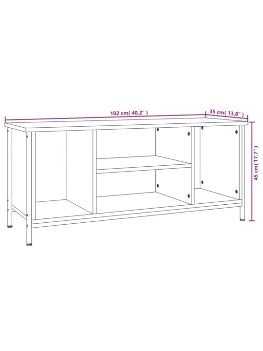 Tv skapītis, ozolkoka krāsa, 102x35x45 cm, inženierijas koks