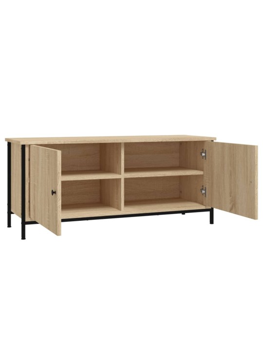 Tv skapītis ar durvīm, ozola, 102x35x45 cm, inženierijas koks