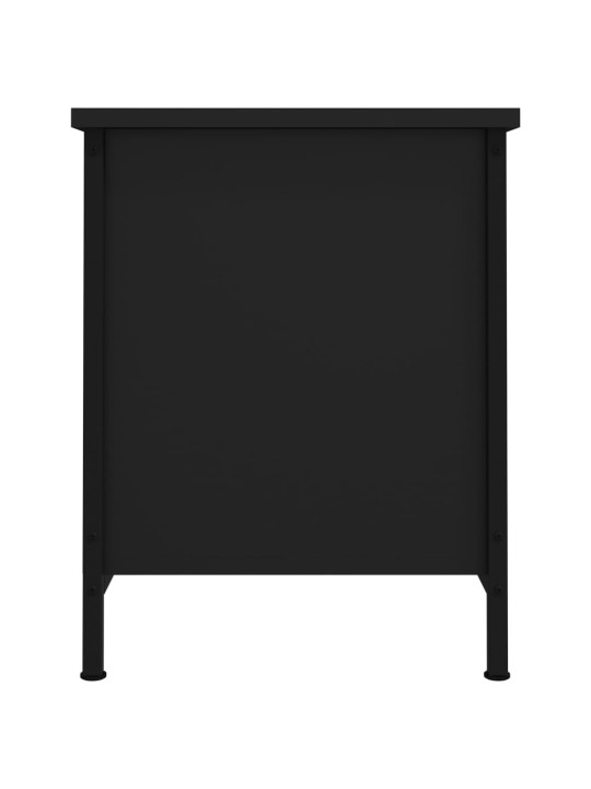 Tv skapītis ar durvīm, 60x35x45 cm, inženierijas koks, melns