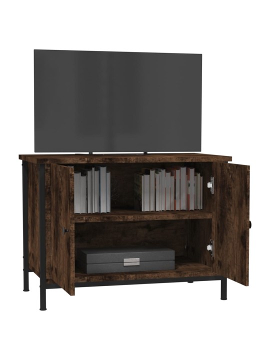 Tv skapītis ar durvīm, 60x35x45 cm, koks, kvēpināta ozola