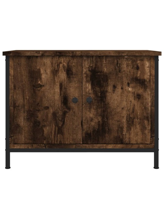 Tv skapītis ar durvīm, 60x35x45 cm, koks, kvēpināta ozola