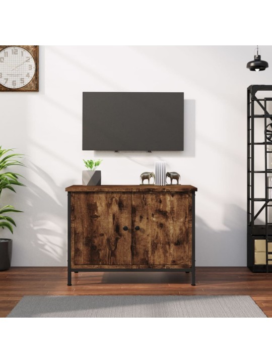Tv skapītis ar durvīm, 60x35x45 cm, koks, kvēpināta ozola