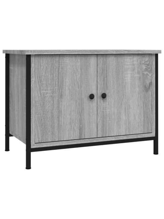 Tv skapītis ar durvīm, 60x35x45 cm, inženierijas koks, pelēks