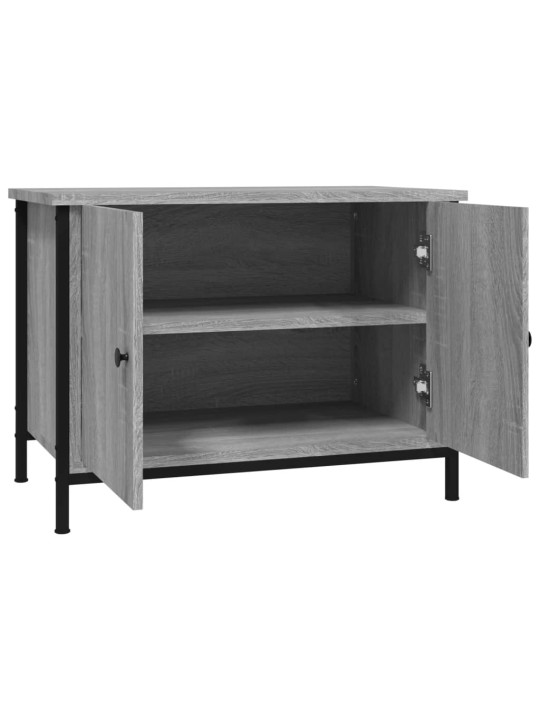 Tv skapītis ar durvīm, 60x35x45 cm, inženierijas koks, pelēks