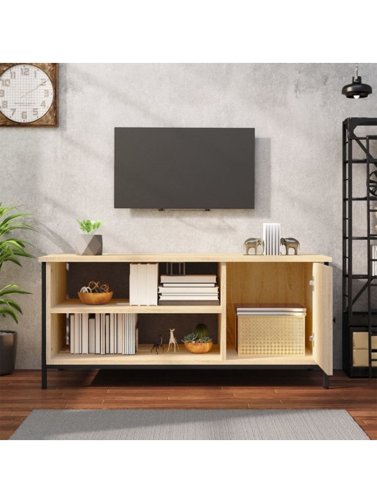 Tv skapītis, ozolkoka krāsa, 100x40x45 cm, inženierijas koks