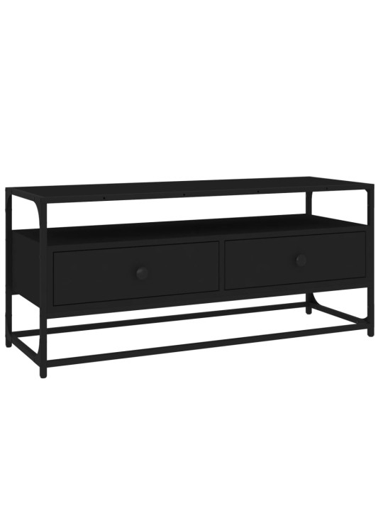 Tv plaukts, 100x35x45 cm, inženierijas koks, melns