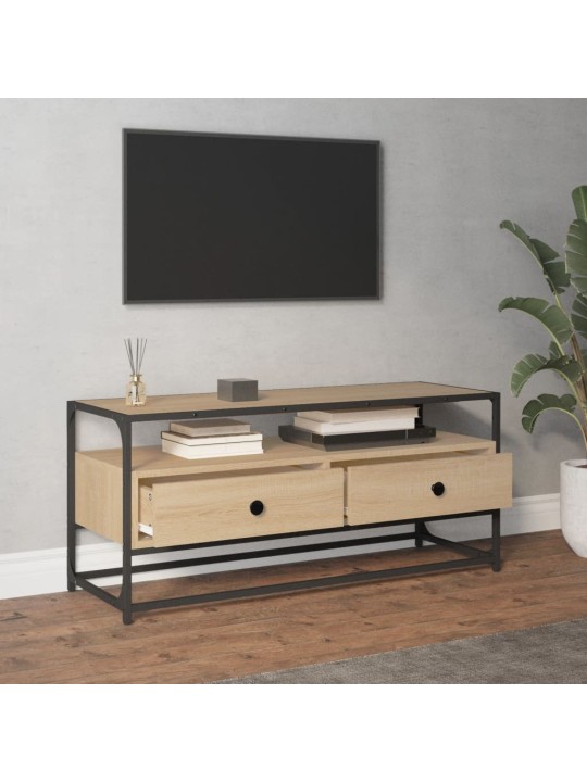Tv plaukts, 100x35x45 cm, inženierijas koks, ozolkoka krāsa