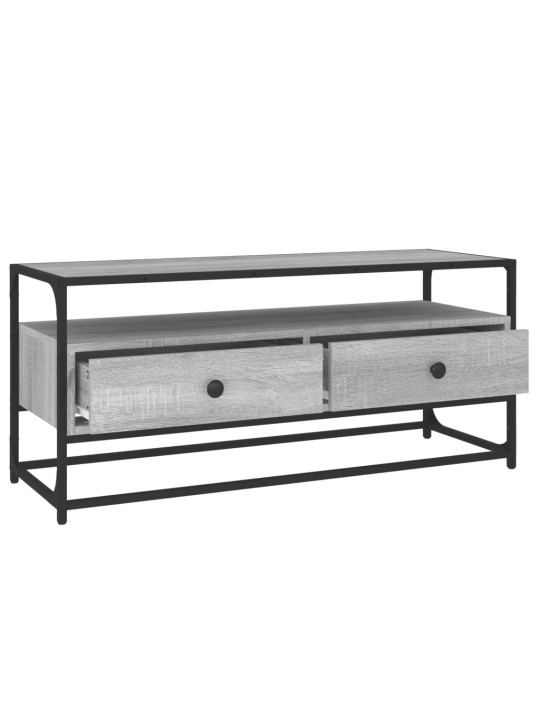 Tv plaukts, 100x35x45 cm, inženierijas koks, pelēka ozolkoka