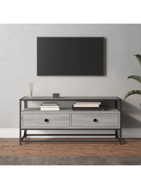 Tv plaukts, 100x35x45 cm, inženierijas koks, pelēka ozolkoka