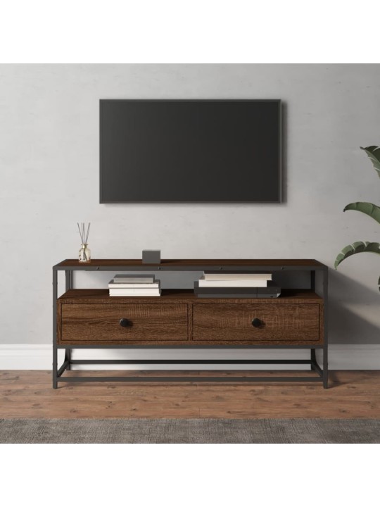 Tv plaukts, 100x35x45 cm, inženierijas koks, brūna ozolkoka
