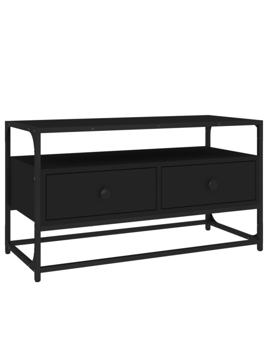 Apavu plaukts, 80x35x45 cm, inženierijas koks, melns