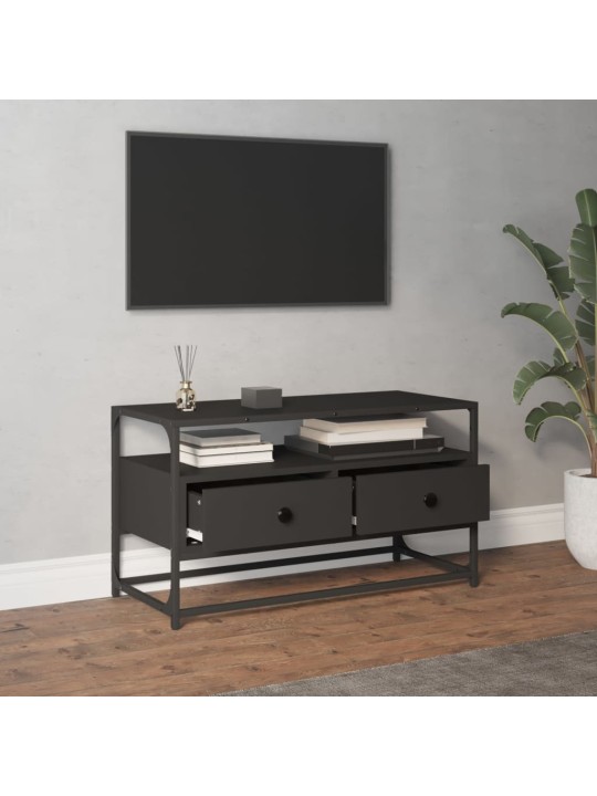 Apavu plaukts, 80x35x45 cm, inženierijas koks, melns