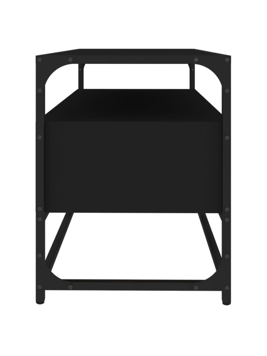Apavu plaukts, 80x35x45 cm, inženierijas koks, melns