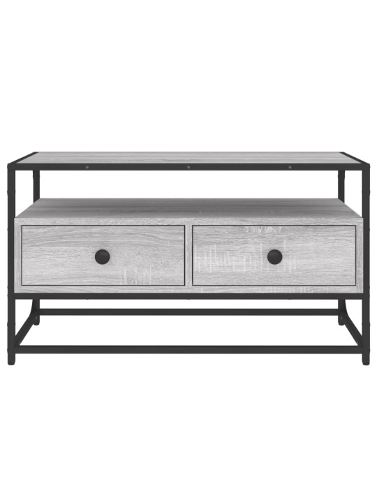 Tv plaukts, pelēks, 80x35x45 cm, inženierijas koks