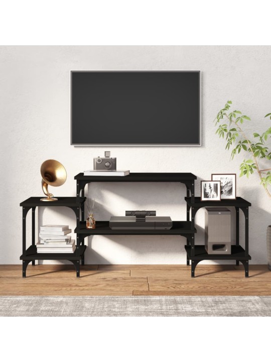 Tv skapītis, melns, 117x35x52 cm, inženierijas koks