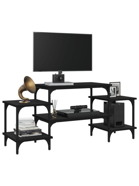 Tv skapītis, melns, 117x35x52 cm, inženierijas koks