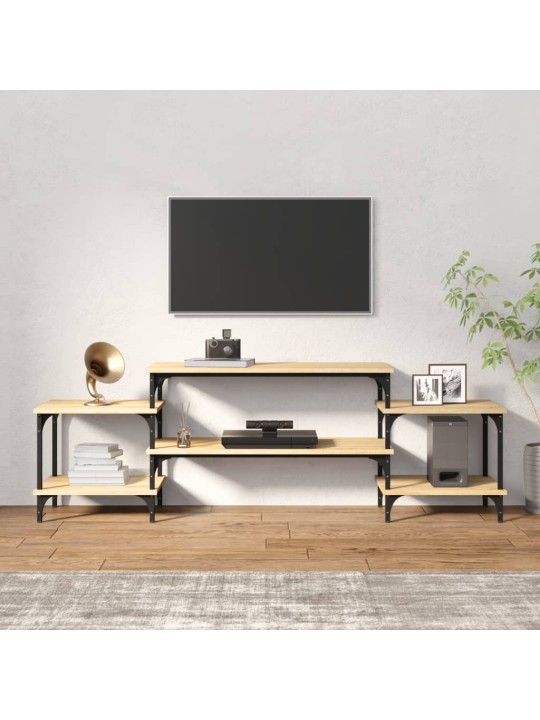 Tv skapītis, ozolkoka krāsa, 157x35x52 cm, inženierijas koks
