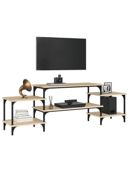Tv skapītis, ozolkoka krāsa, 157x35x52 cm, inženierijas koks