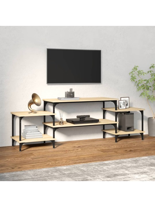Tv skapītis, ozolkoka krāsa, 157x35x52 cm, inženierijas koks