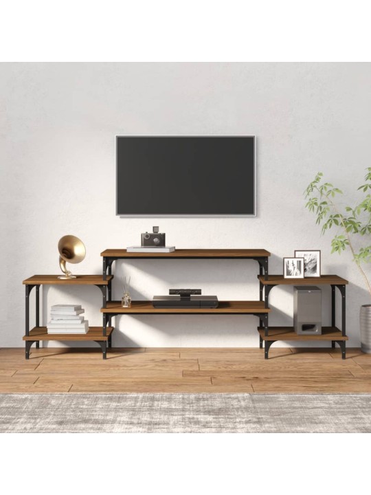 Tv skapītis, ozolkoka krāsa, 157x35x52 cm, inženierijas koks