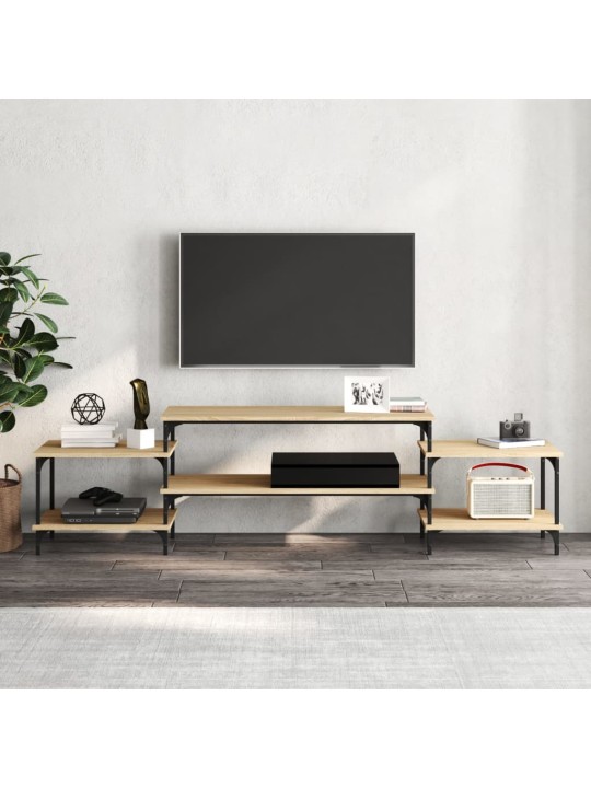 Tv skapītis, ozolkoka krāsa, 197x35x52 cm, inženierijas koks