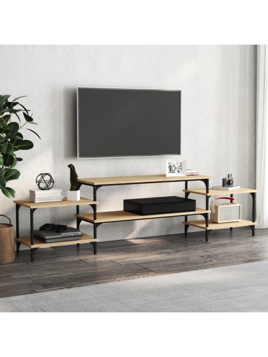 Tv skapītis, ozolkoka krāsa, 197x35x52 cm, inženierijas koks