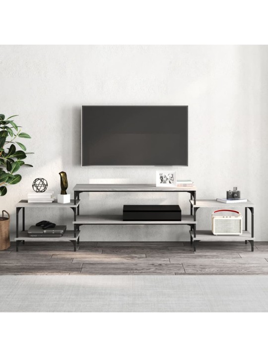 Tv skapītis, pelēks, 197x35x52 cm, inženierijas koks
