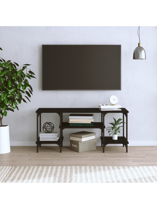 Tv skapītis, melns, 102x35x45,5 cm, inženierijas koks