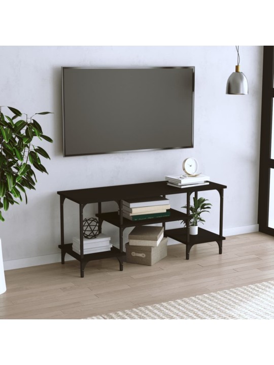 Tv skapītis, melns, 102x35x45,5 cm, inženierijas koks
